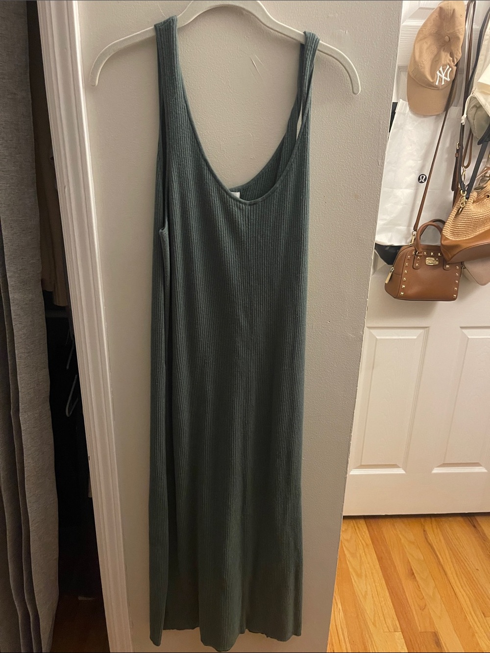 Old Navy Ribbed Tank Maxi Dress in Sage